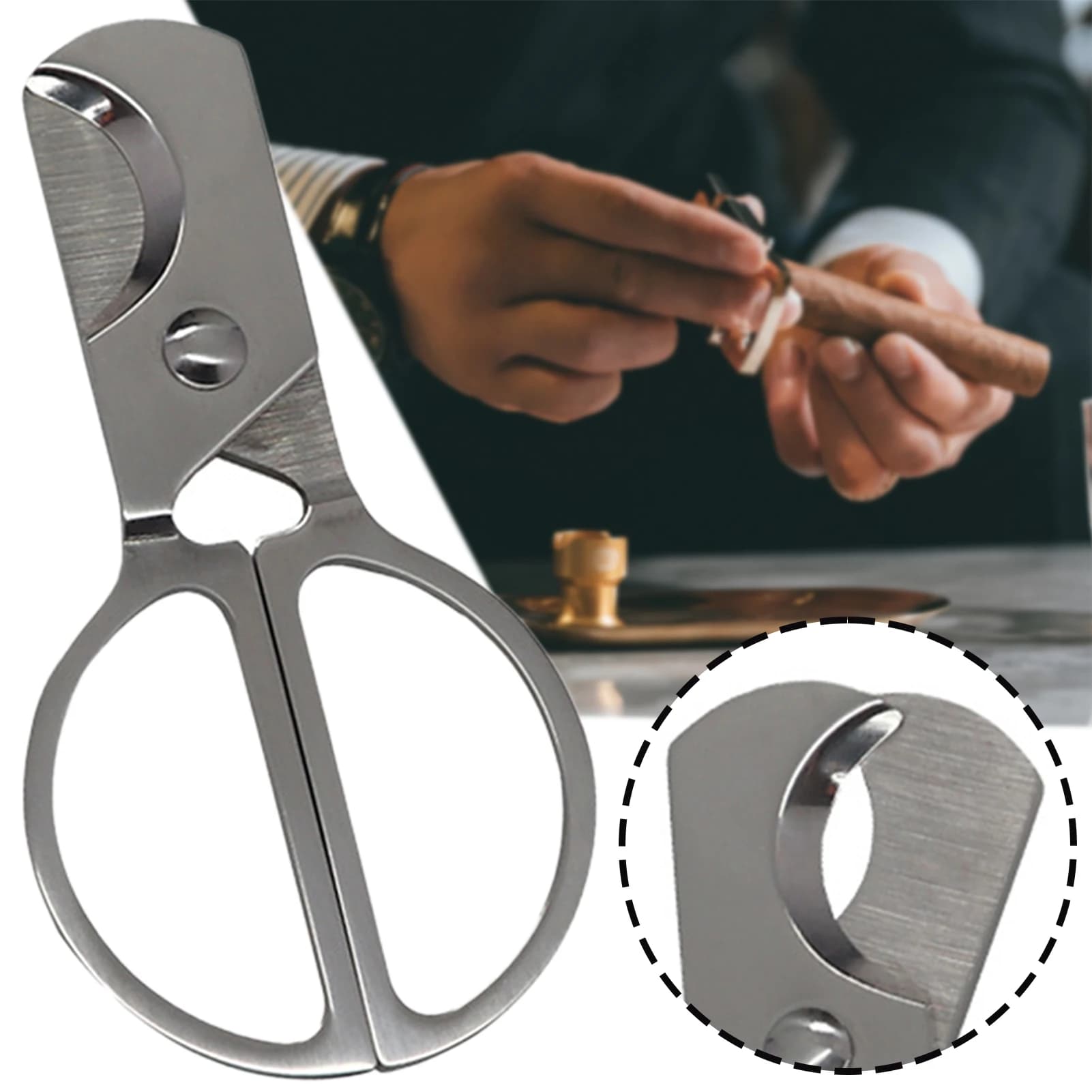 Hand polished stainless steel cigar scissors Small precise pill capsule cutter for all sizes of vitamins Medical knifes for the home