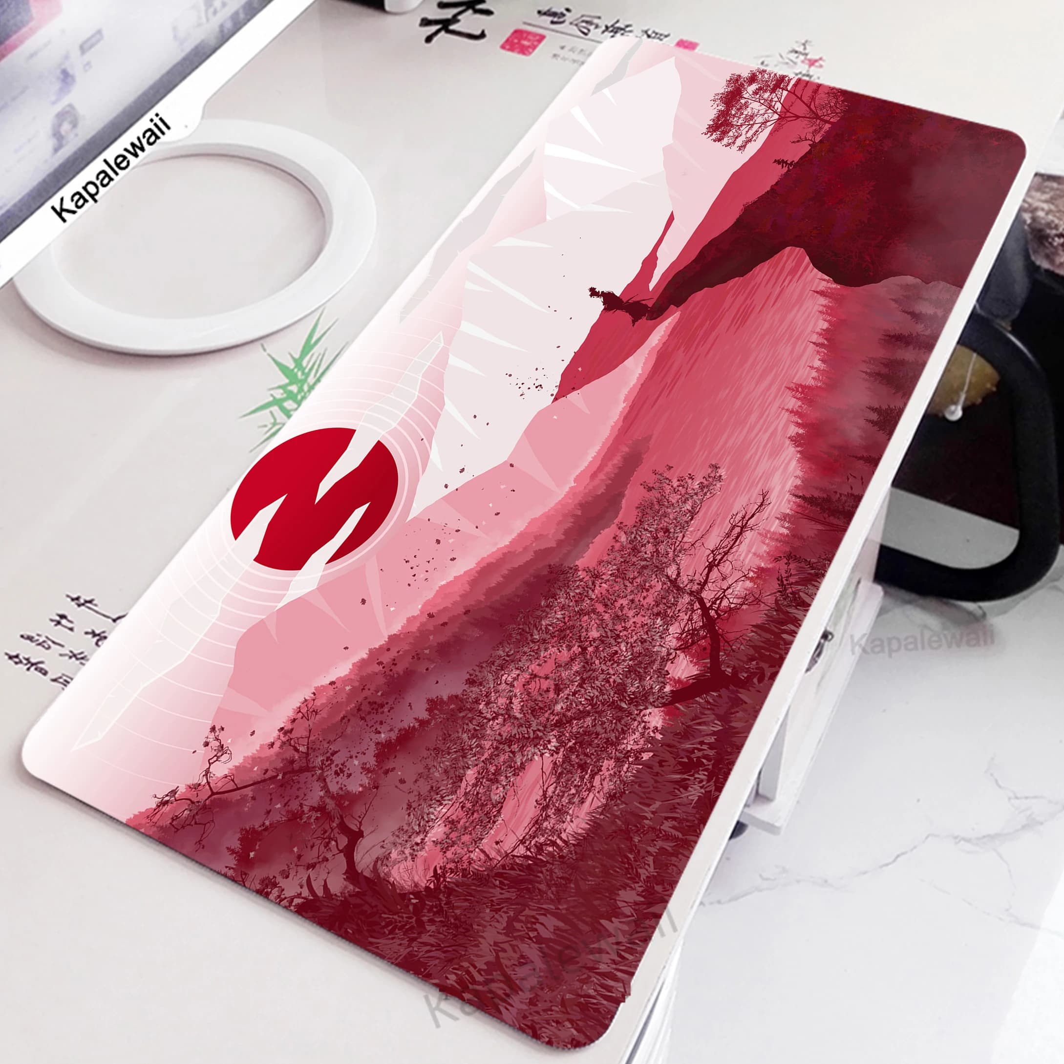 Tappetino per Mouse grande Gamer tappetini per Mouse con stampa Hd Samurai giapponese tappetino per scrivania da gioco tappetino per tastiera da gioco tappetini da gioco 900x400mm