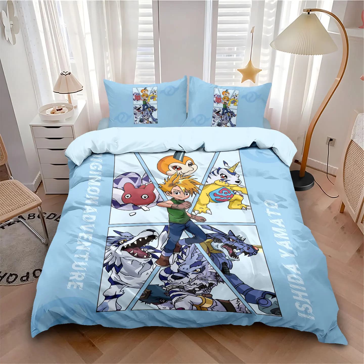 3D Digimon Bedding Sets exquisite supplies set cartoon printed duvet cover bed comforter set bedding set luxury birthday gift