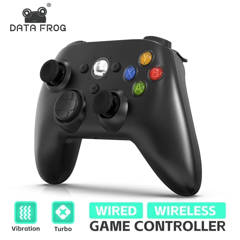 DATA FROG Controller Wireless per Xbox 360/360 Slim e PC con Gamepad Turbo a Doppia Vibrazione Accessori per Videogiochi