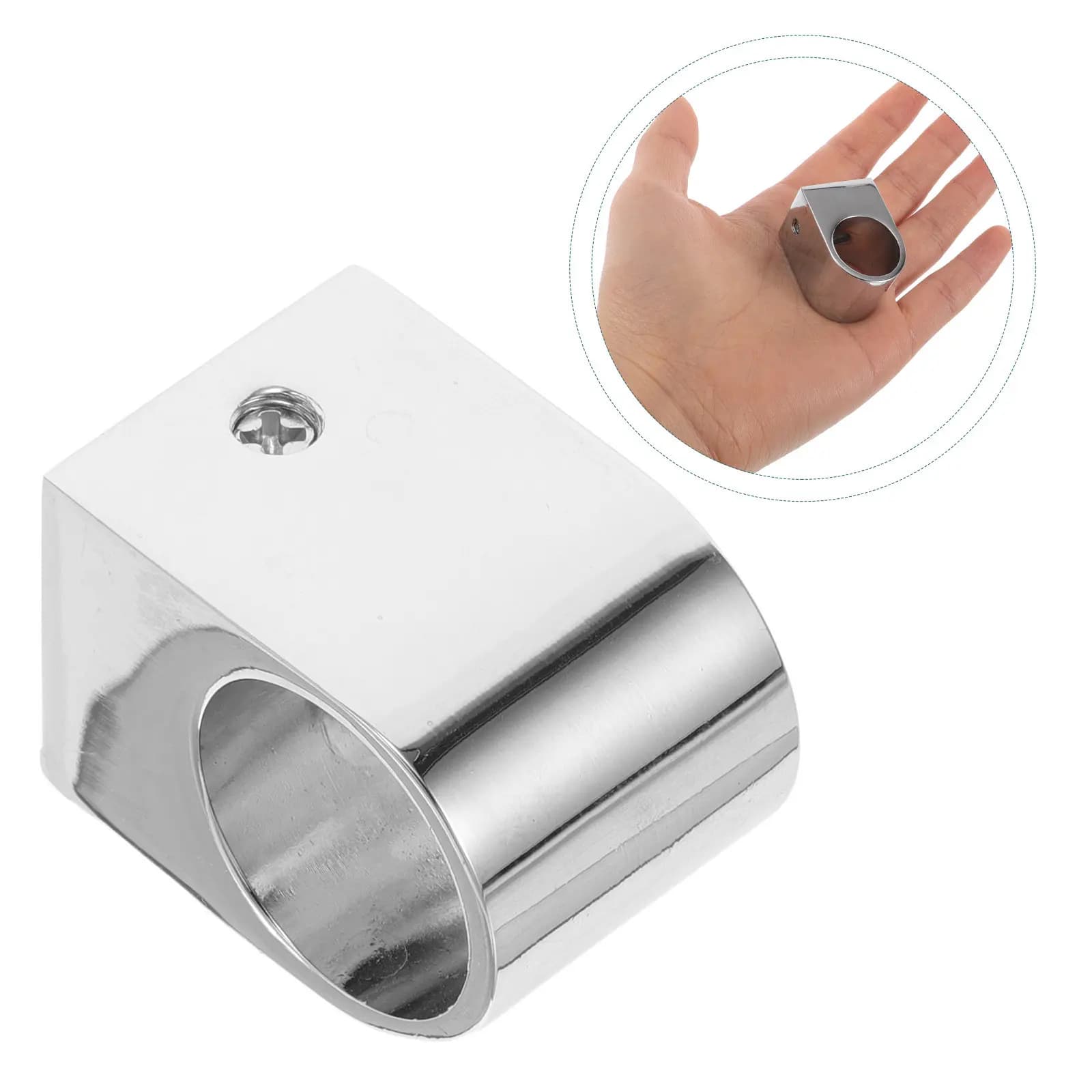 Zinc Alloy Towel Bar Bracket Wall Mounted Kitchen Shower Rod Holder Closet Pole Support Heavy Duty Socket Closet Rod Supports