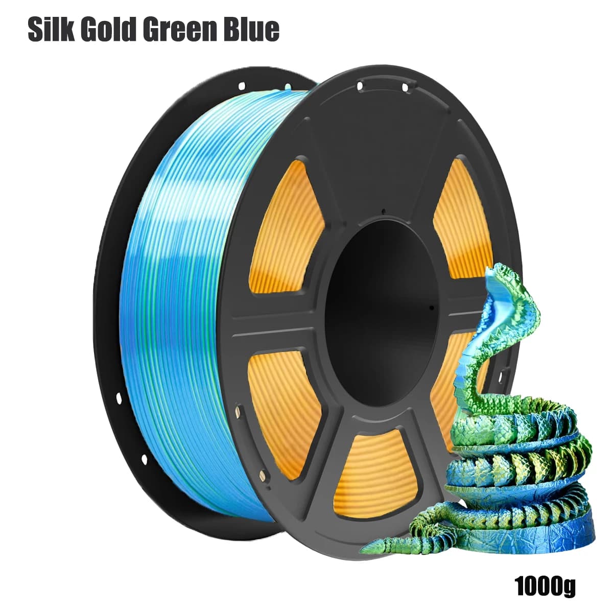 3D Printer Filament 250 g/500 g/1000 g, PLA+ silk filament 1.75 mm, dimensional accuracy +/- 0.02 mm