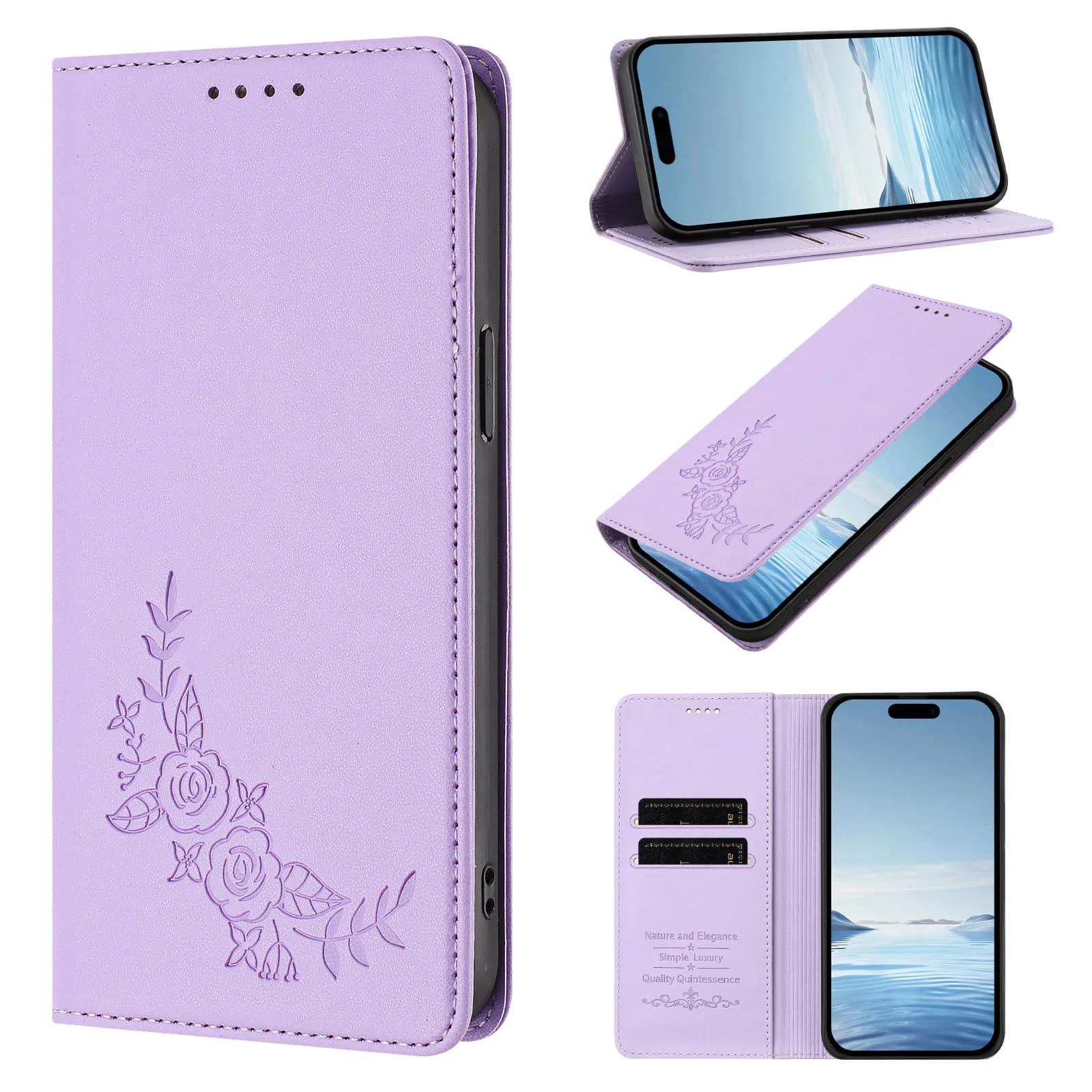 Magnetic Wallet Flip Leather Case For Xiaomi Poco X7 M7 Pro 5G C75 Redmi Note 14 Pro Plus 14S 14C Butterfly Flower Back Cover