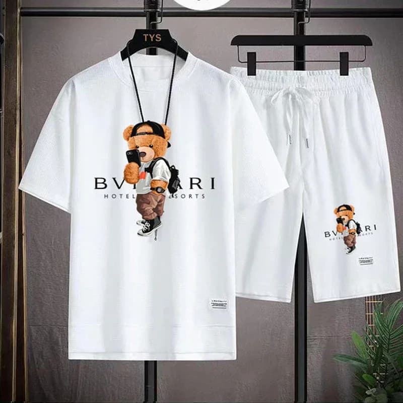 Completo Sportivo Estivo 2026 da Uomo: T-Shirt a Maniche Corte Traspirante e Asciugatura Rapida e Pantaloncini - Set Due Pezzi Casual e alla Moda