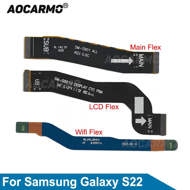 Aocarmo per Samsung Galaxy S22 SM-S901 segnale WIFI e scheda principale LCD connessione della scheda madre sostituzione del cavo flessibile