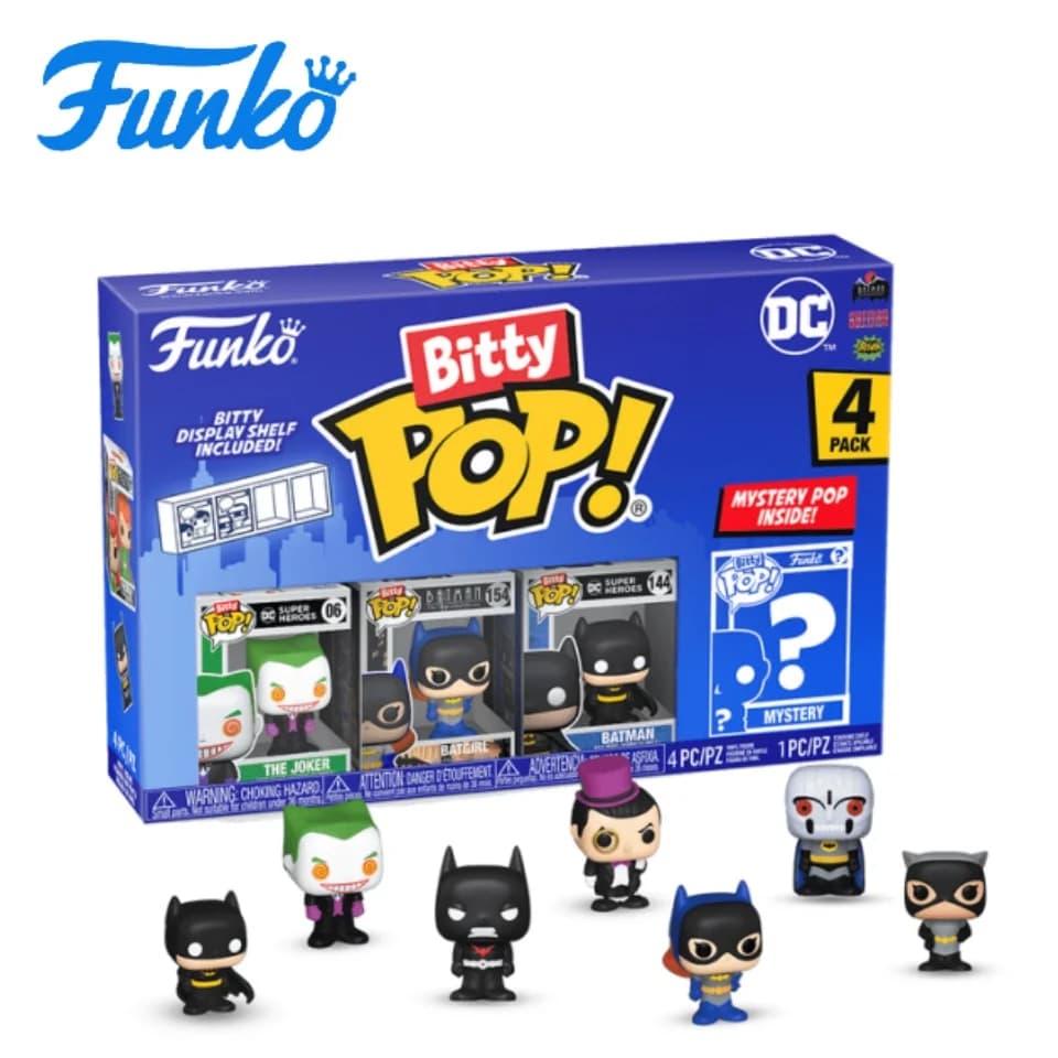 Funko Bitty Pop Series: Dc (Dc Comics) - Joker (confezione da 4) - Regalo di Capodanno - Ottimo regalo per amici e familiari per Capodanno e compleanni, Decorazione a tema pop culture, Regalo di compleanno, Oggetti da collezione a tema fumetti, Merchandise ufficialmente licenziato, Oggetti da collezione premium, Oggetti da collezione a tema fumetti, Regali per geek, Oggetti da collezione