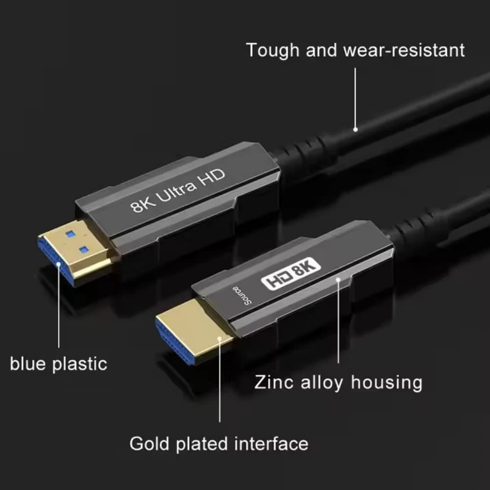 HDMI cable 20M/30M optical fiber 8K 60Hz HDMI 2.1 48Gbps 4K 120Hz 144Hz eARC HDR HDCP 2.2 2.3 for HDTV PS5 Blu-Player Xbox PC TV