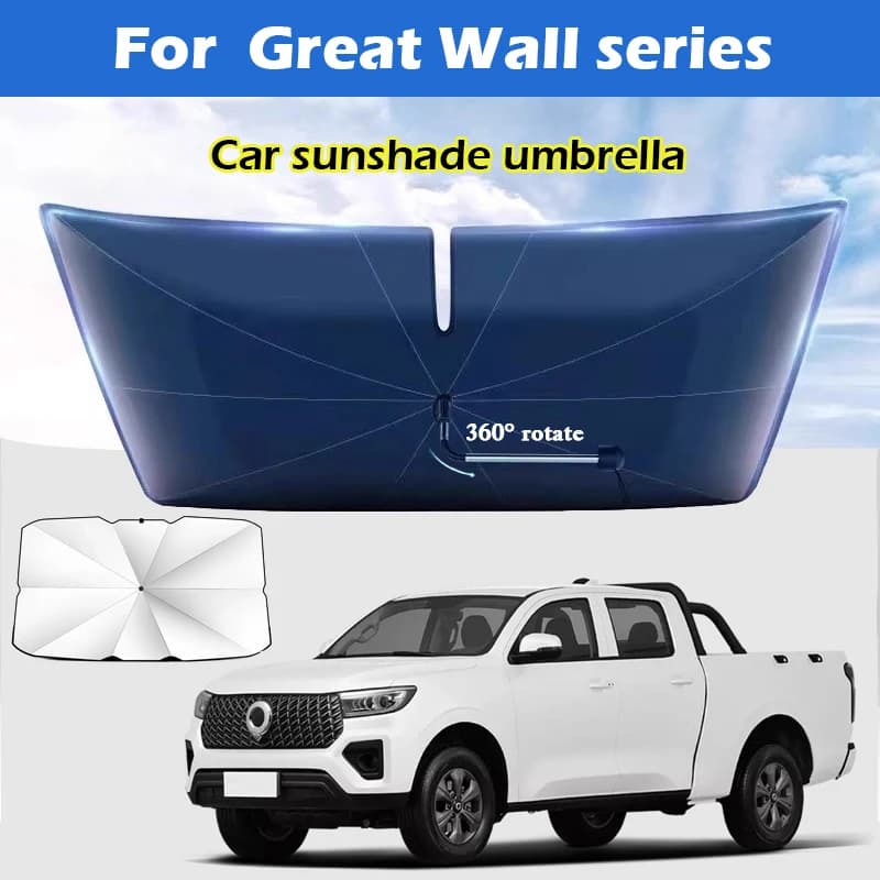 Ombrello parasole per auto per Great Wall Wingle 5 7 Poer Cannon Parabrezza anteriore Colla argento Protezione UV Protezione solare per auto Accessorio