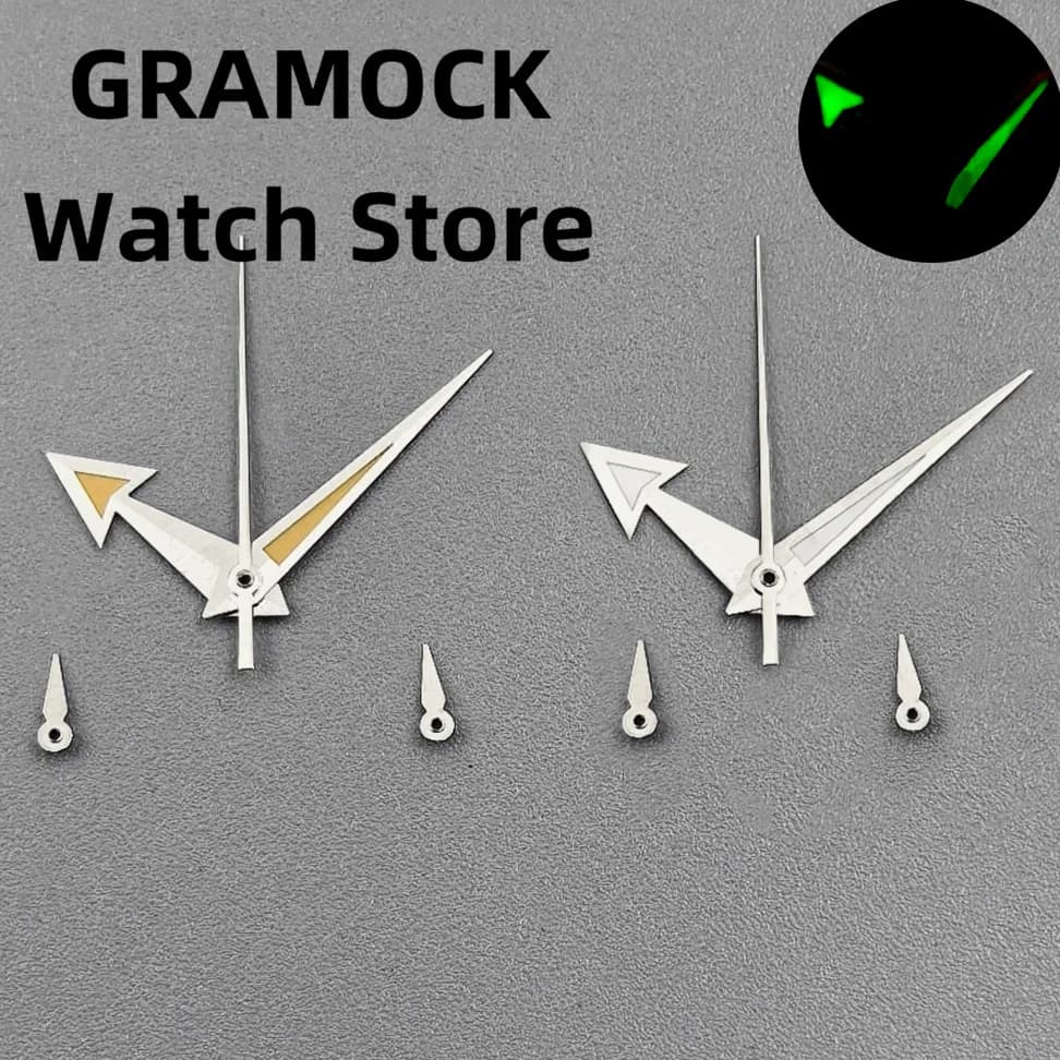 GRAMOCK VK64 Quartz Chronograph Watch Pointers Silber Apricot 5-pin Watch Set Luminous Fit VK64 Quartz Movement Watch Accessory