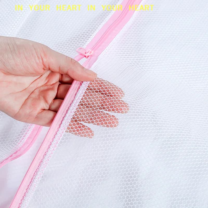 Foldable Delicates Lingerie Bra Socks Underwear Washing Machine Clothes Protection Net 3 Size Zippered Mesh Laundry Wash Bags