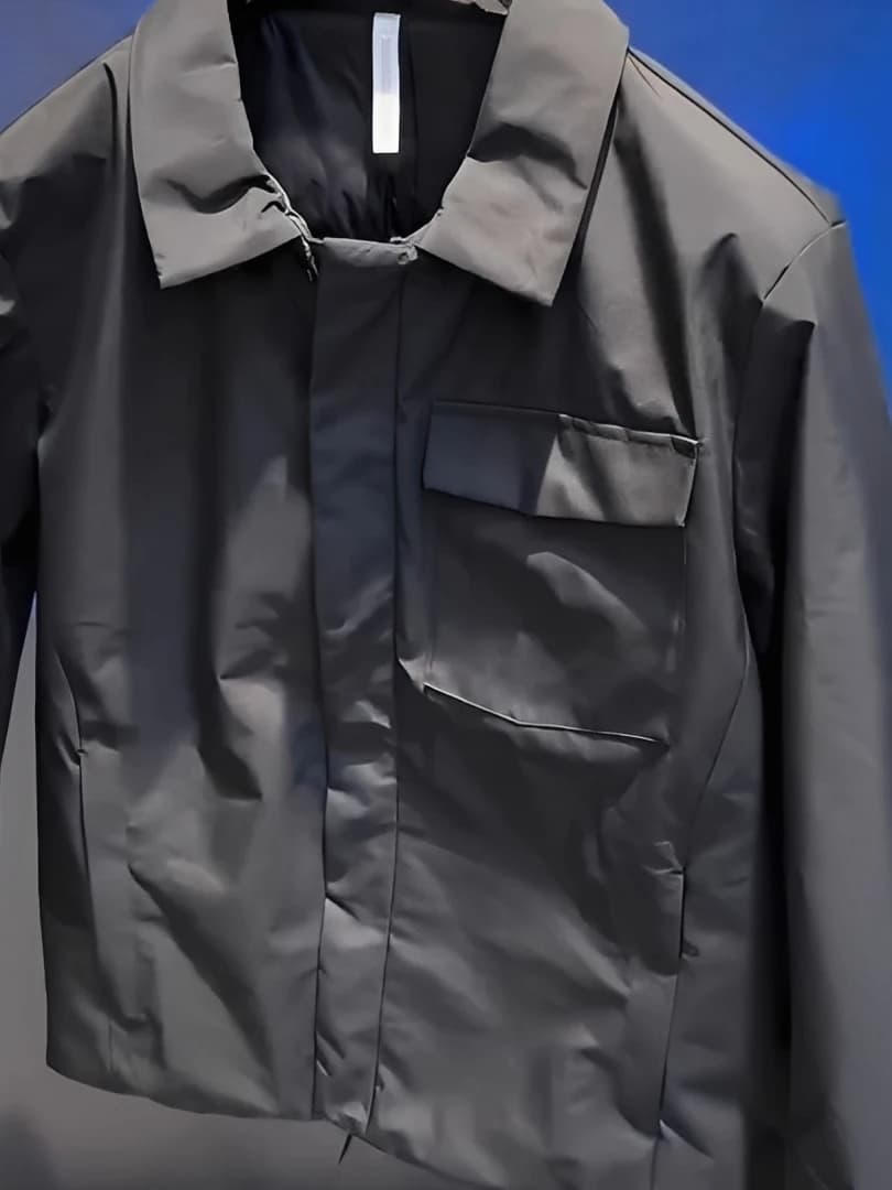 Giacca Imbottita da Uomo alla Moda, Casual, con Collo Alto, Versatile, Trendy, Autunno Inverno, Nuova Collezione, in Fibra di Poliestere, Maniche Lunghe, Calda