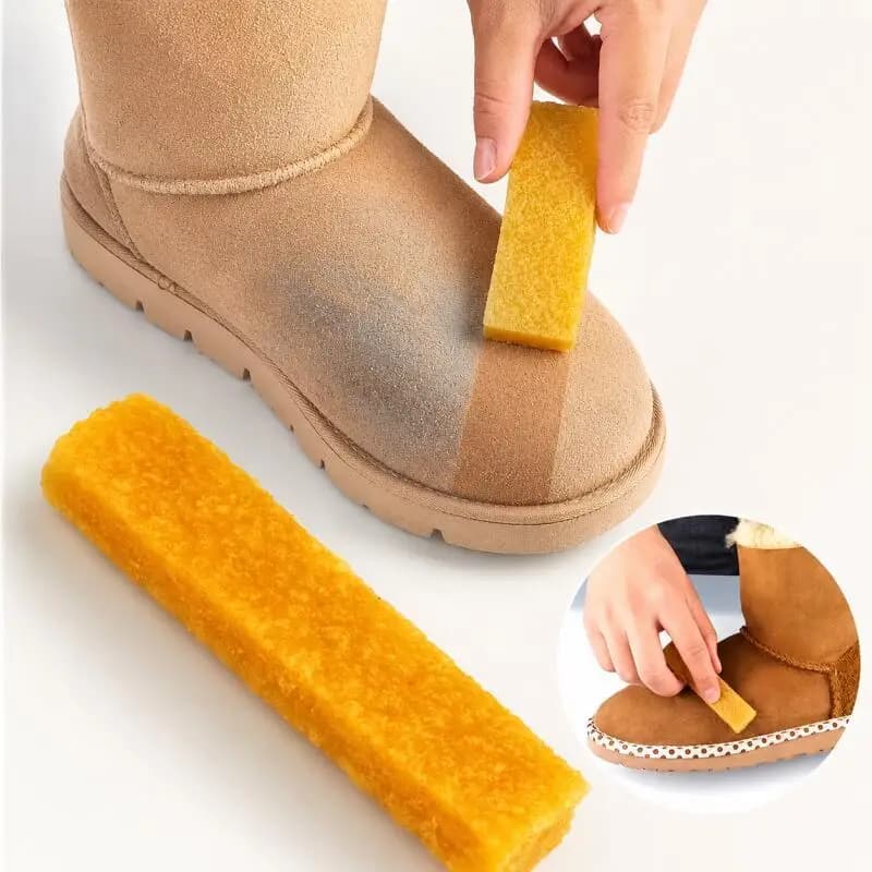 1Pc Suede & Faux Leather Shoe Cleaning Rubber Brush, Portable Stain Eraser for Boots, Home & Travel