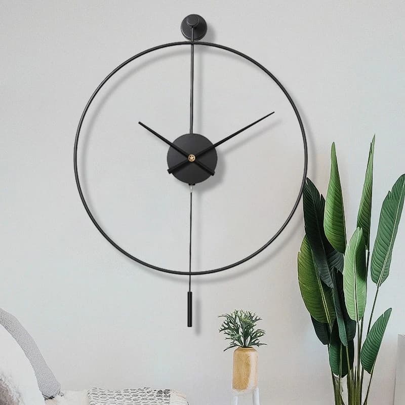Simple wall clock in Spanish style, creative and modern, wind clock for living room, iron decoration for the house, fashionable wall clock for the international market