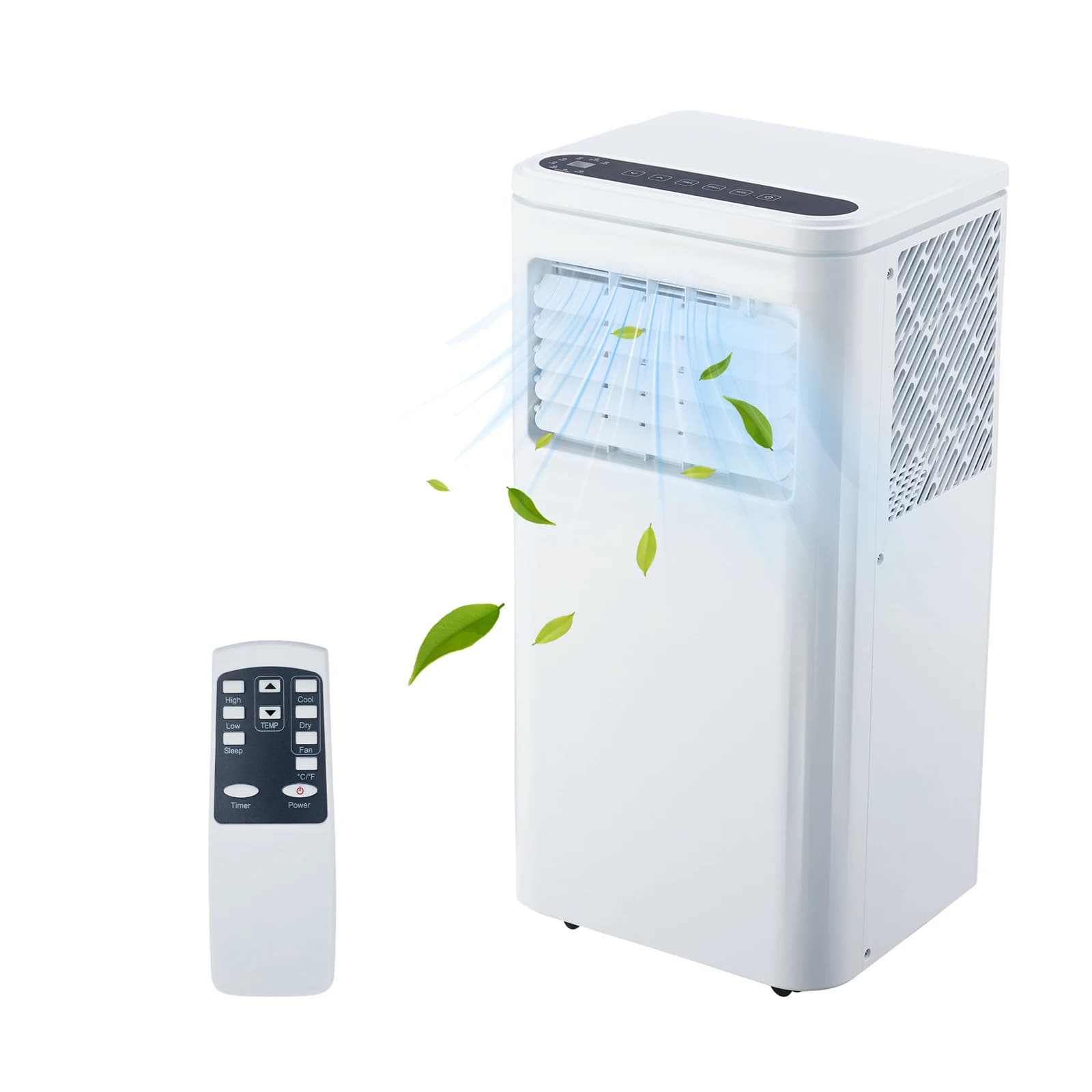 Condizionatore d'aria portatile da 10.000 BTU, AC silenzioso 3-IN-1, deumidificatore integrato, automatico, raffredda ambienti fino a 450 piedi quadrati. ft, & Kit, Timer 24H