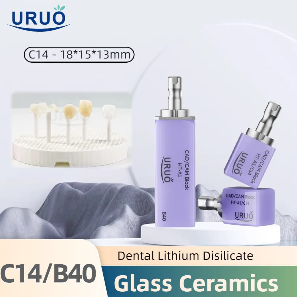 4/5 pezzi blocchi di ceramica di vetro sistema Sirona C14/B40 impiallacciatura di disilicato di litio dentale corona ponte lato sedia materiali per odontoiatria
