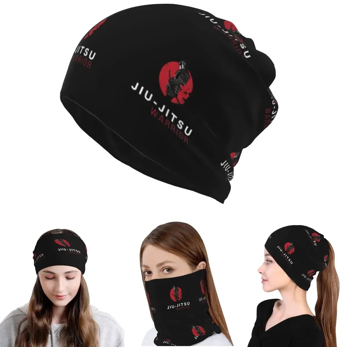 Jiu-Jitsu Warrior Japanese Bjj Gi & Black Belt Mma Bandana Neck Gaiter Mask Scarf Multi-use Face Mask Beanies Hat for Men Women