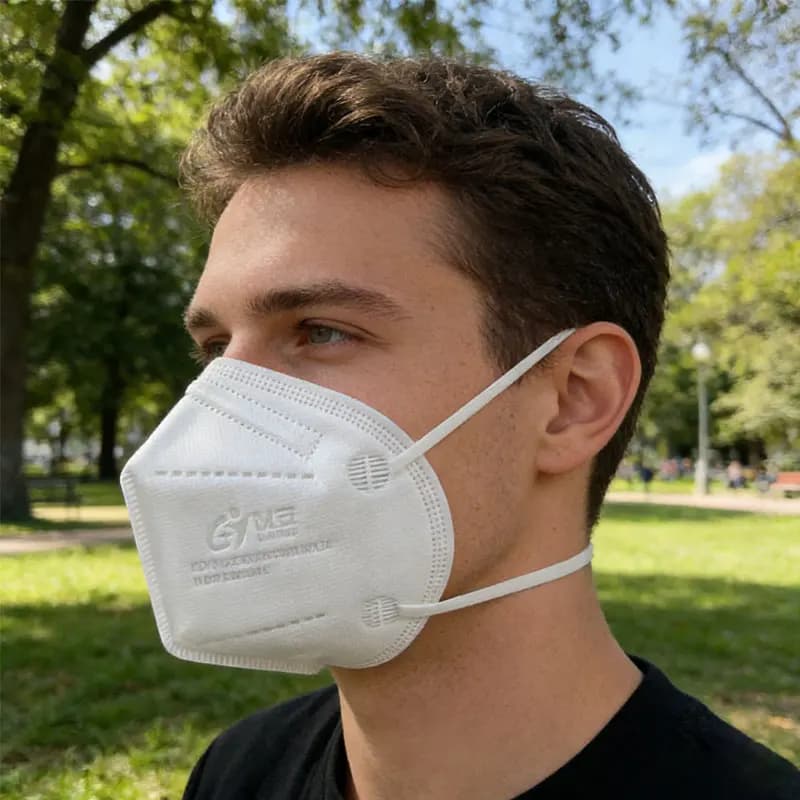 Maschera protettiva per la salute N95 da 10 pezzi, maschera protettiva contro la polvere e le goccioline, maschera protettiva monouso con design traspirante