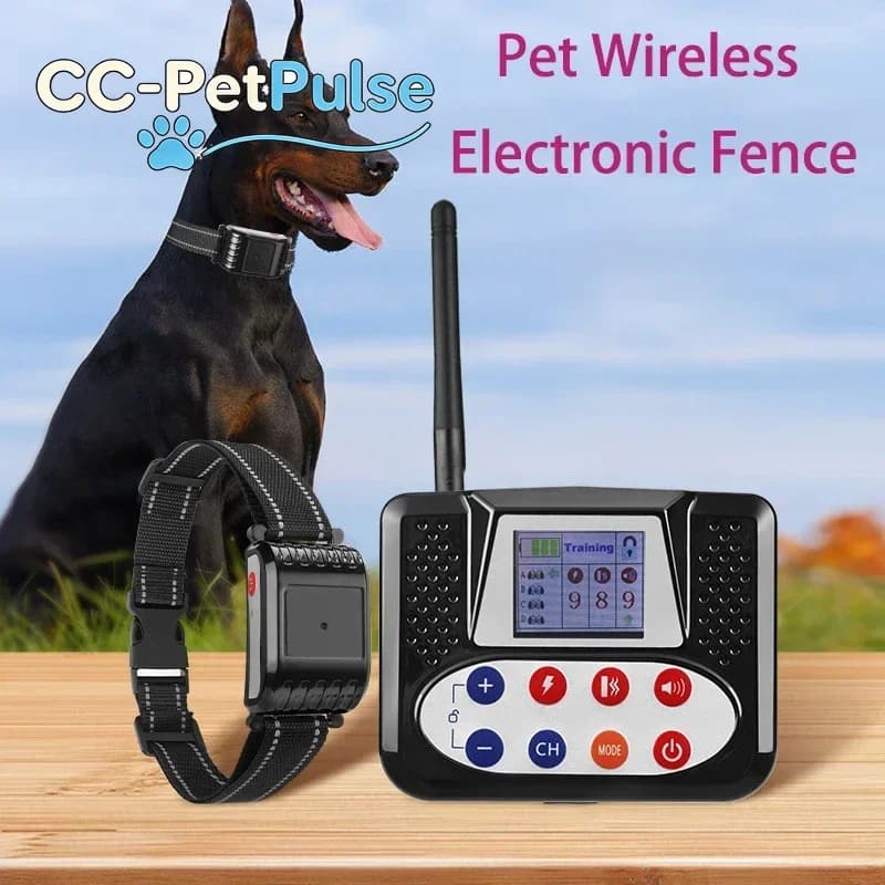 CC-PetPulse 2 in 1 Recinto Elettronico Wireless per Animali Domestici, Addestratore Intelligente per Cani, Collare Elettrico Anti-Sonnoio e Anti-Perdita con Portata di 500M