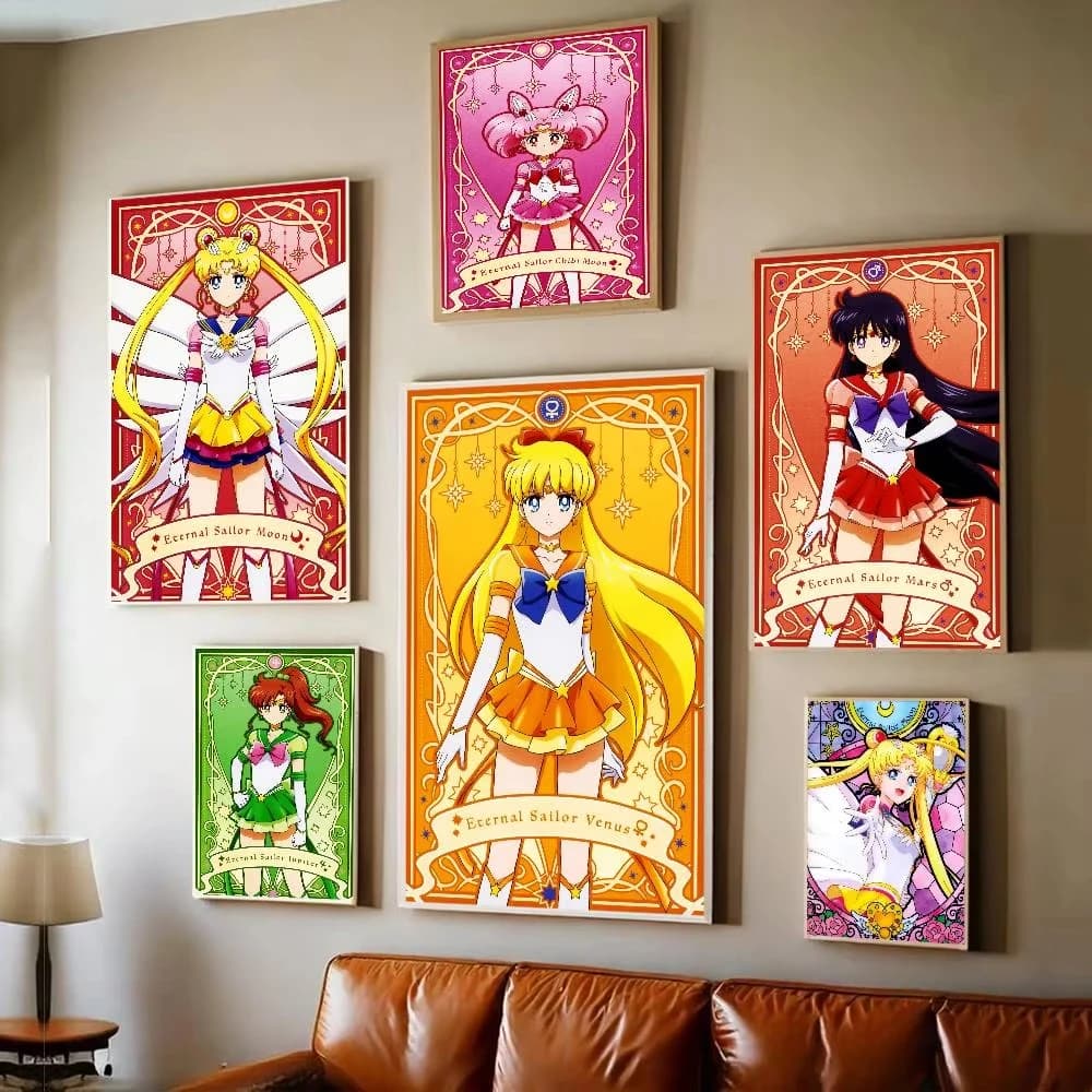 Pittura con diamanti 5D fai da te Anime S-Sailor M-Moon Decorazioni per la casa Ricamo con diamanti quadrati e rotondi Punto croce Arte mosaico con diamanti