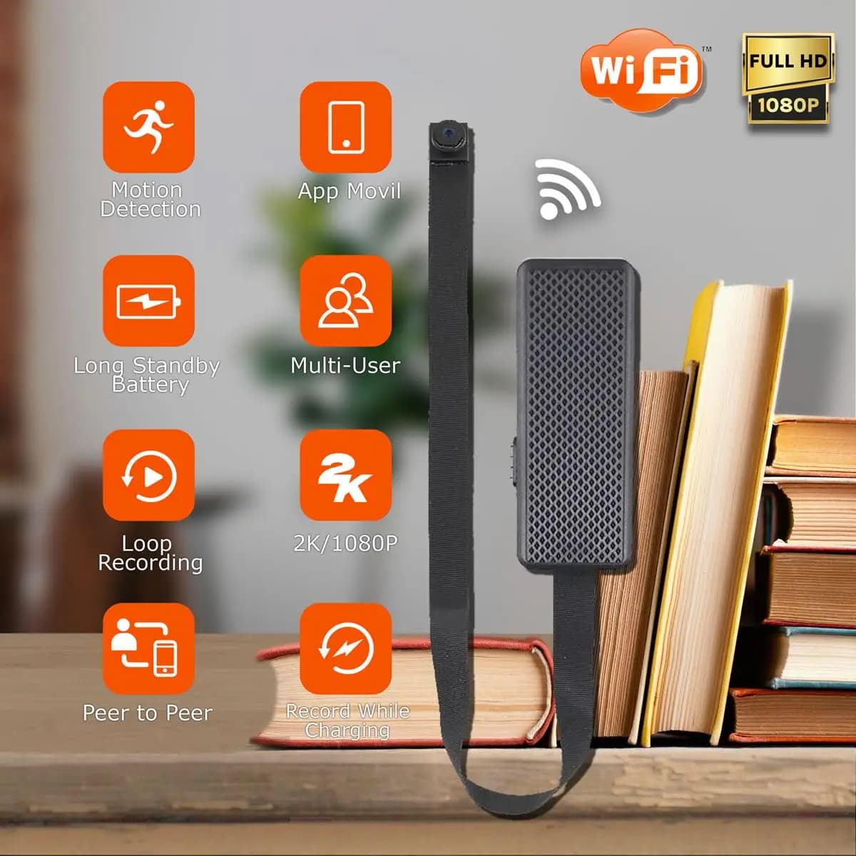 Modulo Telecamere Wireless HD 1080P, Videoregistratore WiFi con Rilevamento di Movimento, Baby Monitor, Videocamera di Sorveglianza