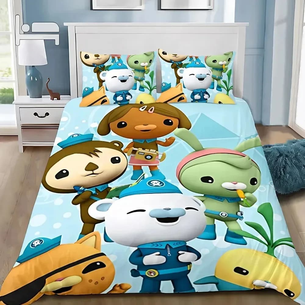 Octonauts Barnacles Duvet Cover Pillowcase Bedding Set Adult Boy Girl Bedroom Decoration Children Gift Single Double Large Size