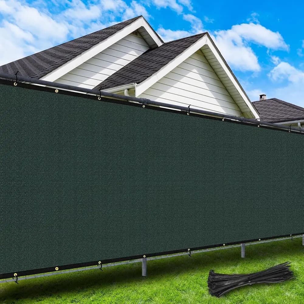 Heavy-Duty 220 GSM Privacy Shade Netting with Grommets for Patio, Backyard, and Outdoor Spaces, 98% Blockage