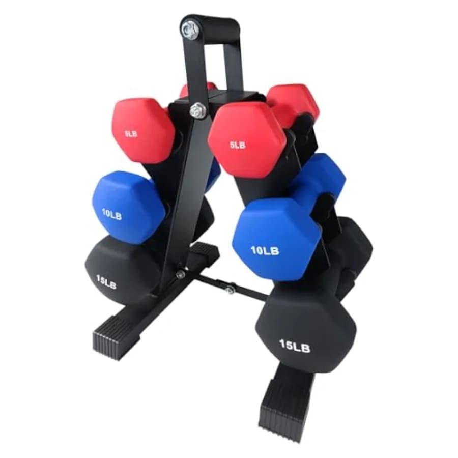 Set di Manubri in Neoprene per Donne e Uomini, Pesi per Mani Libere, Confezionati in Coppie per Palestra Domestica, Nero Rosso