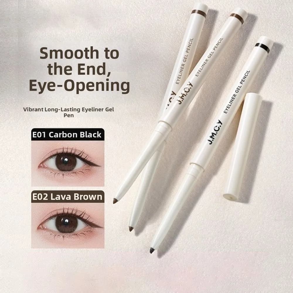Nuovo Eyeliner in Gel 2-in-1, Penna Eyeliner in Gel a Lunga Durata, Impermeabile e con Colore Intenso, Strumento per il Trucco Occhi