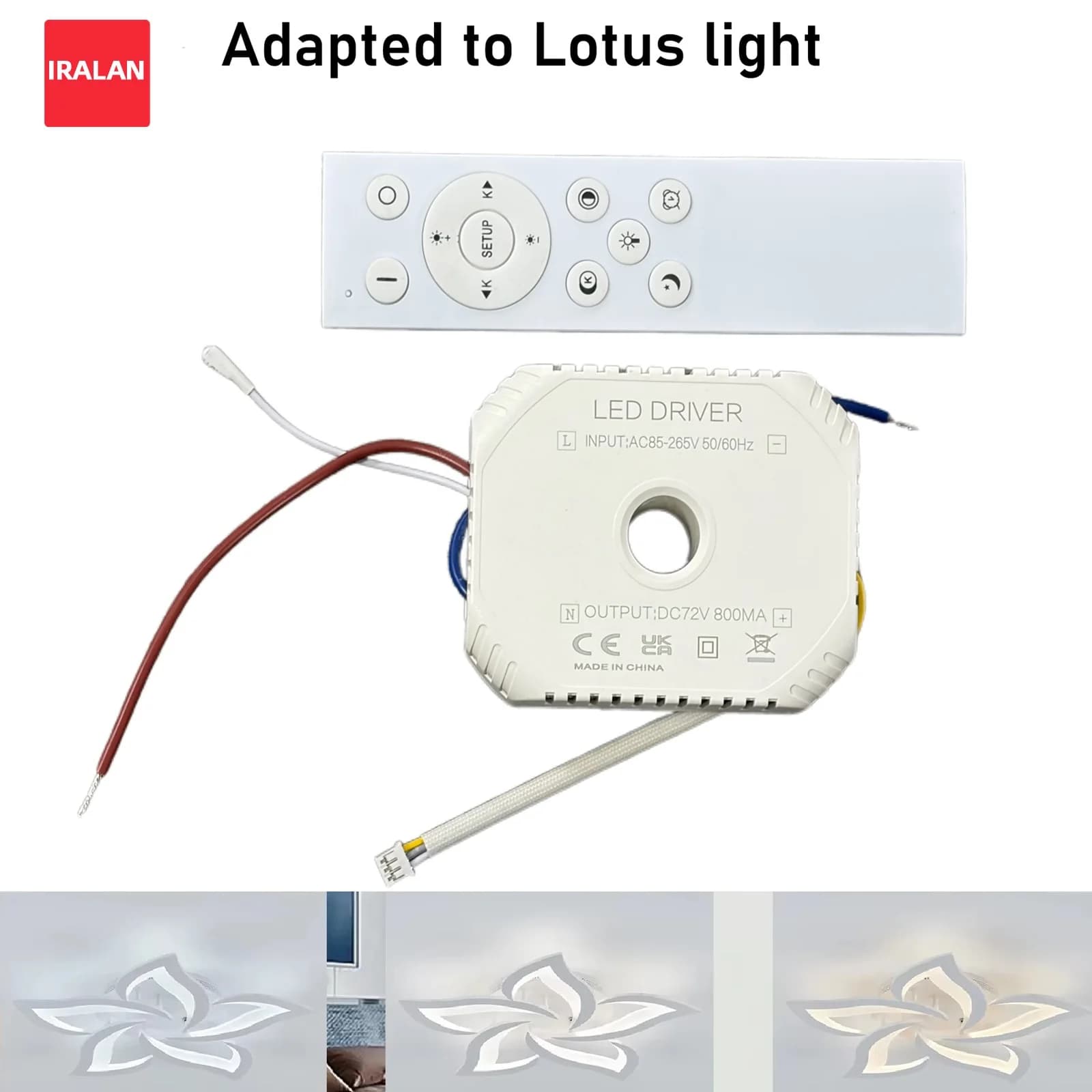 Driver per Plafoniera, Trasformatore per Illuminazione Domestica Intelligente 300mA 600mA 800mA 1000mA, Controller LED Moderno Dimmerabile AC 85-265V