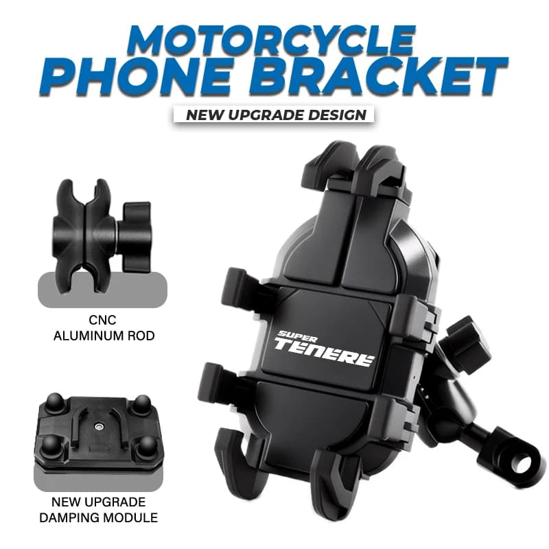 Supporto per telefono 360 ° Staffa di supporto per moto da guida girevole antiscivolo per accessori TENERE 700 Tenere700 900 Super Tenere