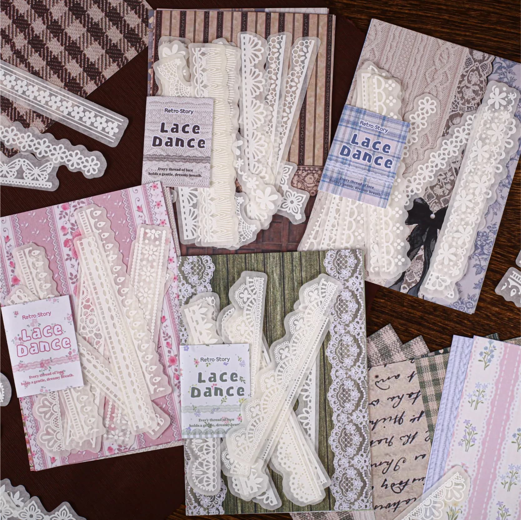 JIANQI 34 pcs/pack DIY Scrapbooking Pack Collage Junk Journal Decor Stickers Materials Paper Combo Kit Aesthetics Stationery