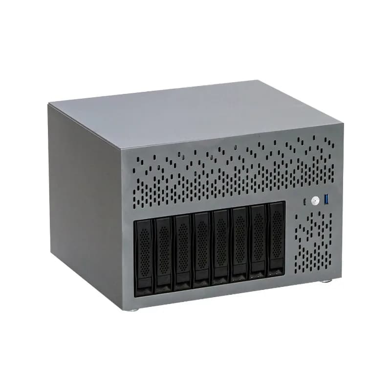 Suitable for NAS Cases, 8 Hard Drive Bays, 3mm Aluminum Boards, ATX Motherboards, and Home Storage Servers