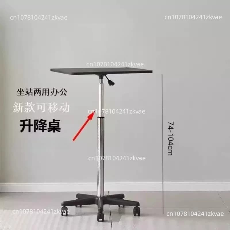 Mobile Height Adjustable Desk with Wheels, Overbed & Standing Laptop Workstation for Home