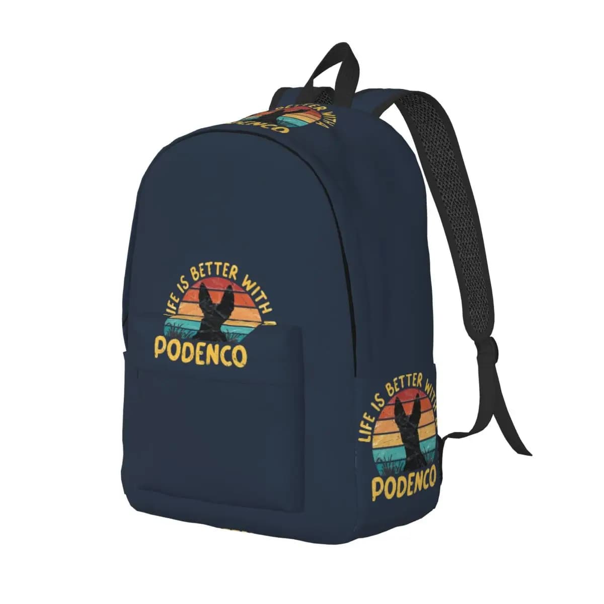 Life Is Better With A Podenco Backpack Daypack Large Capacity Kids BookBag School Bag Shoulder Bags for Men Women
