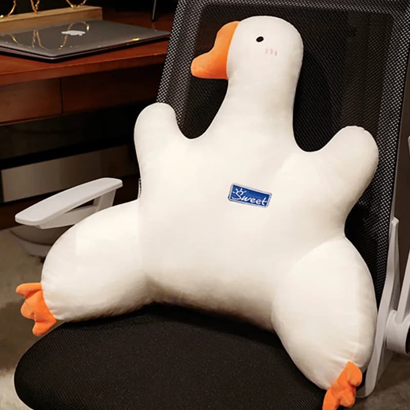 Cuscino di supporto lombare d'oca Cuscino in vita per sedia da ufficio Seggiolino auto Studente Bambini Schienale ergonomico Comodo sollievo dal dolore