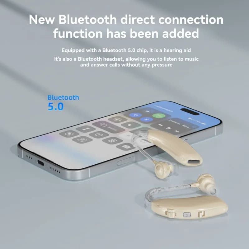 ABIT Altoparlante con riduzione del rumore Amplificatore audio ricaricabile per anziani-Amplificazione dell'apparecchio acustico abilitato Bluetooth per anziani Se