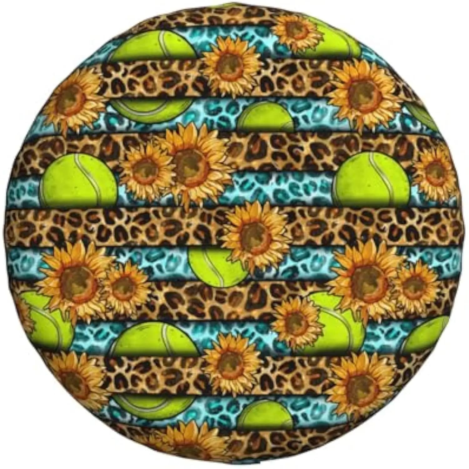 Copriruota di scorta con stampa girasole e leopardo, resistente alle intemperie, per camper e SUV