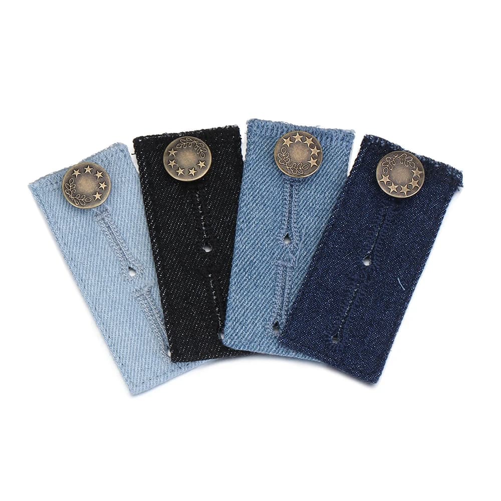 4PCS Pants Extenders Buttons Adjustable Jeans Waist Extension Snap DIY Denim Clothes Fastener for Men Women