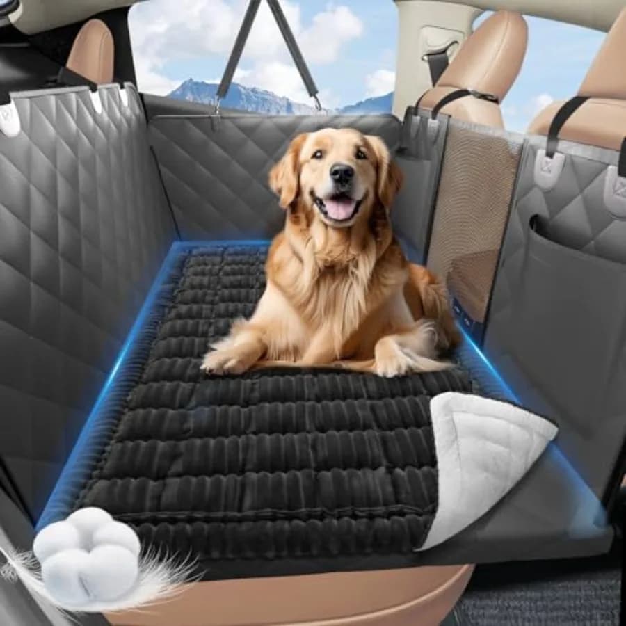 Cuccia per cani da auto antiscivolo per sedile posteriore, tappetino morbido e confortevole per animali domestici, coperta da viaggio per auto, estensore per sedile posteriore