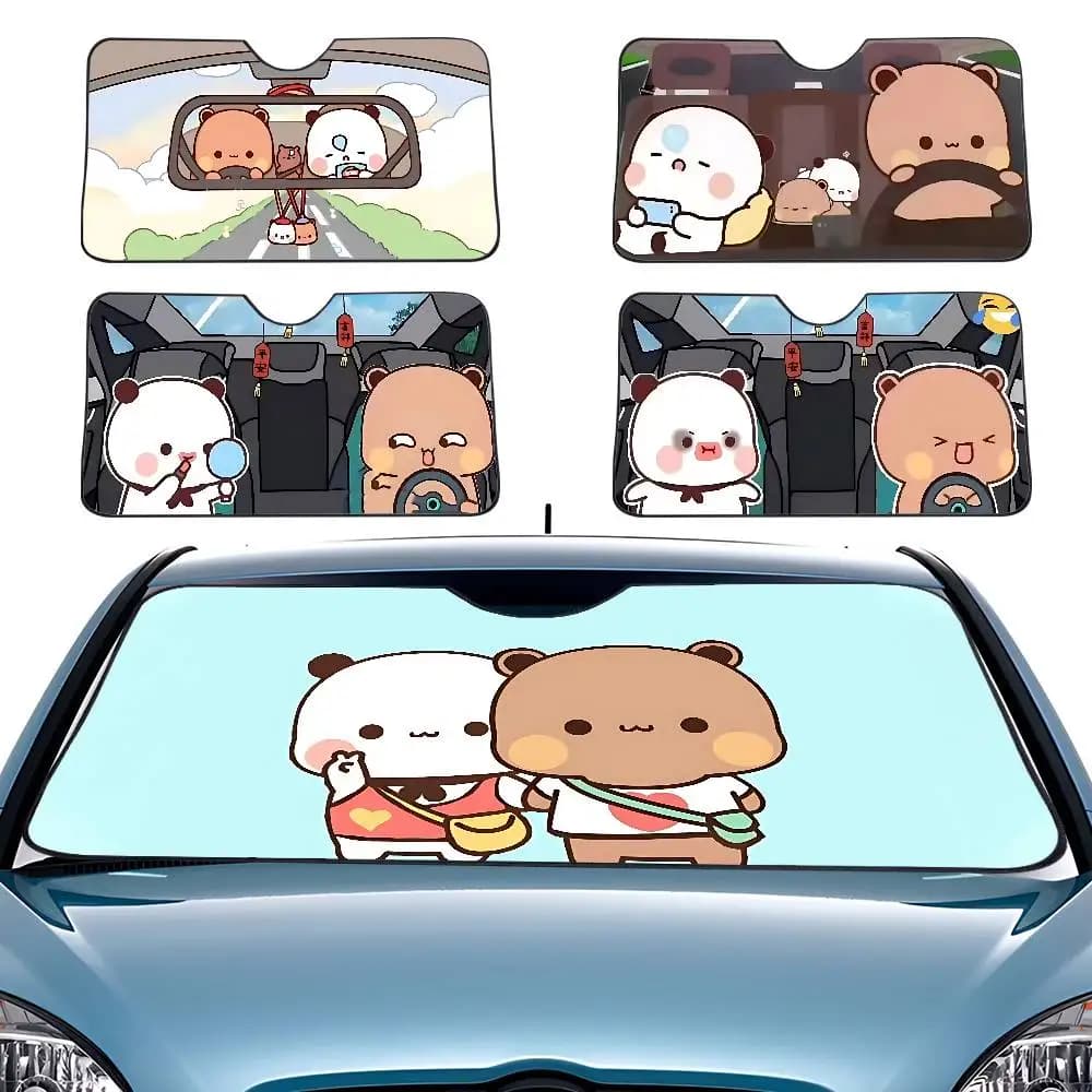 Bubu Dudu Parasole per Auto Parabrezza Finestrino Anteriore Visiera 70x130 cm Visiera Solare Proteggere Plaid Regalo Novità Auto