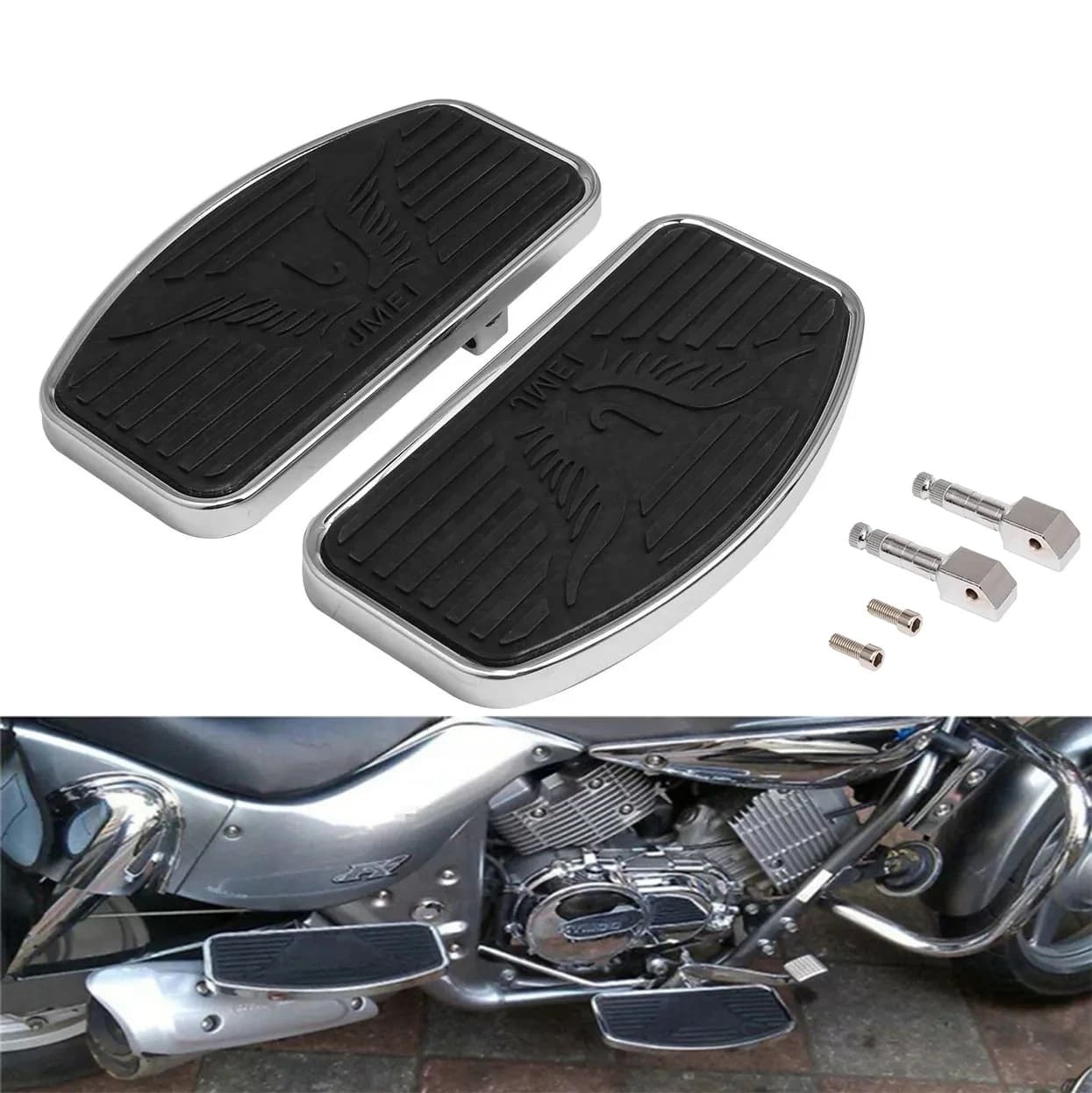 Pedane moto Piede Rider Driver Poggiapiedi Per Honda Shadow VTX 1300 1800 Suzuki Boulevard C50 Intruder Volusia 400 800