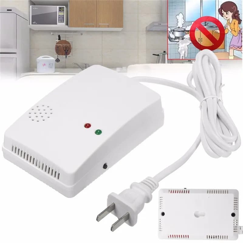 Rilevatore di perdite di gas Propano combustibile Butano Metano Smart Home Senor Sensore di allarme di sicurezza per gas naturale Avvertimento Spina americana Vita intelligente