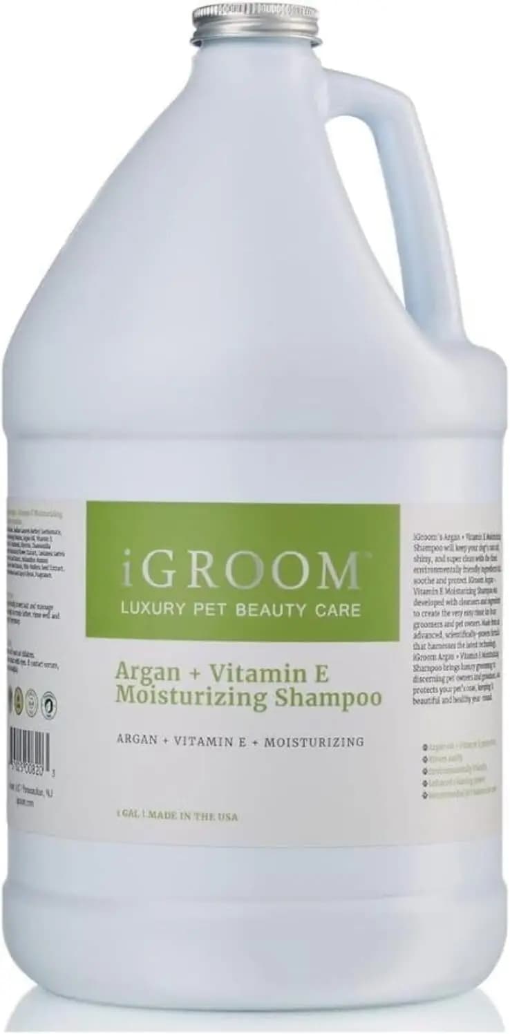 Shampoo Professionale per Cani con Argan e Vitamina E, Pulizia Potenziata, pH Bilanciato, Prodotto negli USA, Formato Gallone