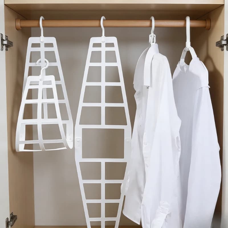 Foldable Multifunction Dryer with Double Hook and Clip, to Dry and Store Clothes, Bamboline, Towels and Bags