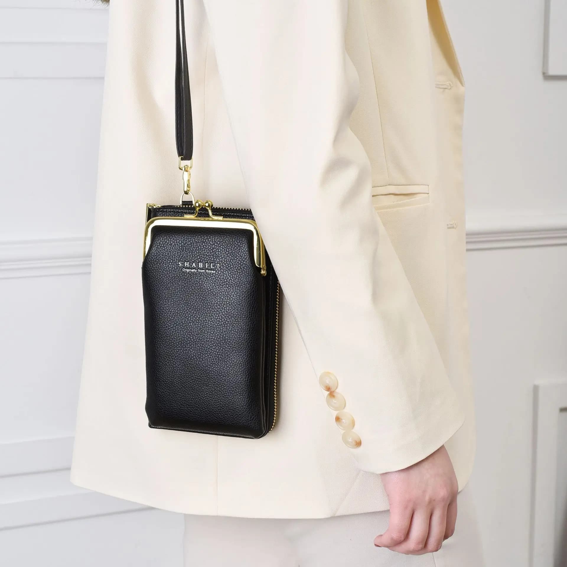 Borsa per cellulare versione coreana 2025, portafoglio lungo da donna, borsa a tracolla, borsa a tracolla, multiuso