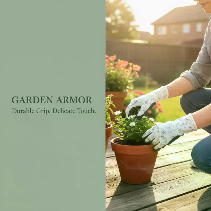 2 paia di guanti da giardinaggio in lattice, design traspirante, resistenti alle perforazioni, per lavori in giardino, diserbo, piantumazione