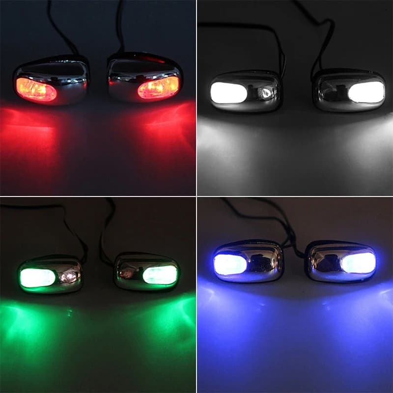2 pezzi rondella tergicristallo per auto occhi beccuccio parabrezza ugello a getto d'acqua accessori per luci a Led