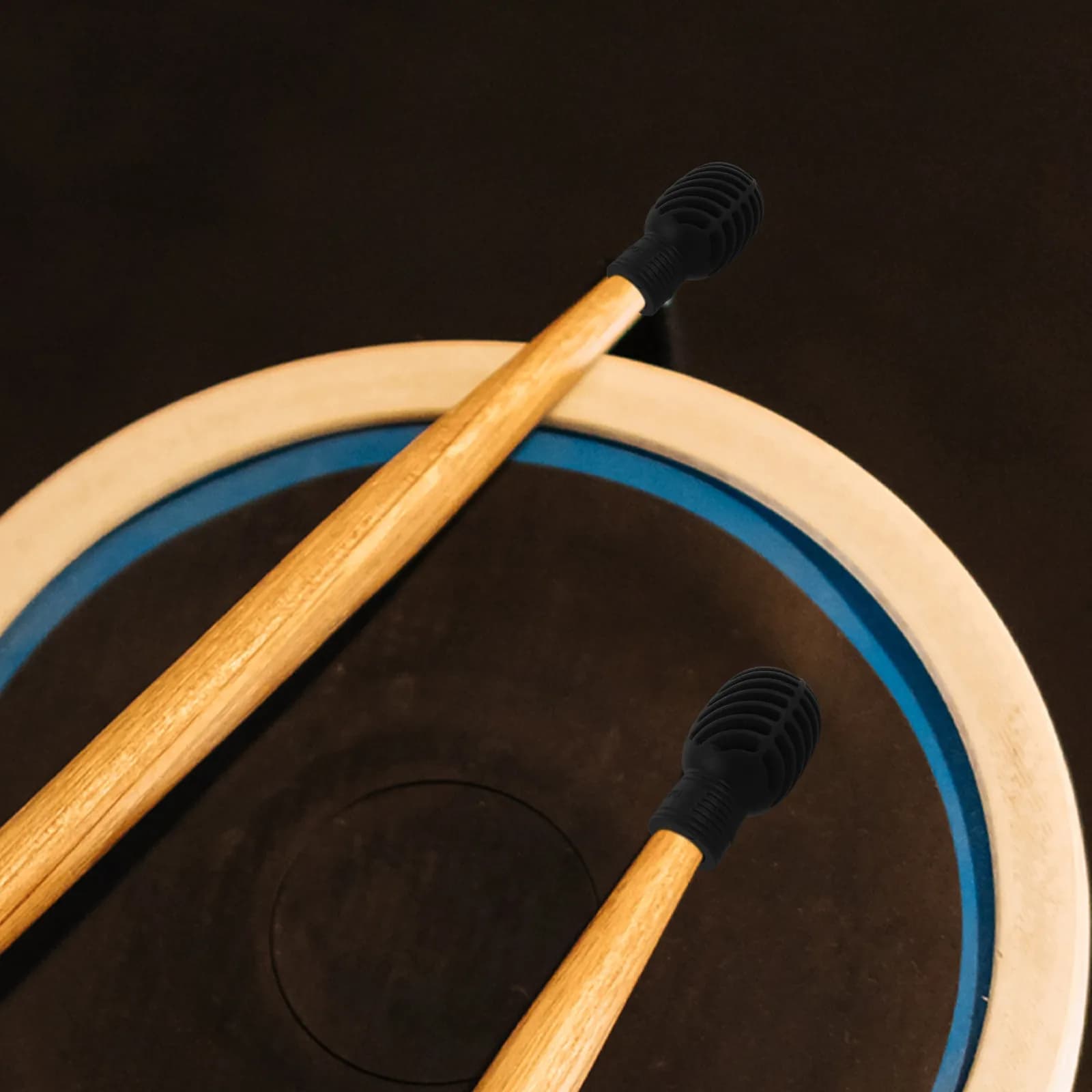 Set di 4 Punte in Silicone per Bacchette, Silenziatori per Pratica di Batteria, Cuscinetti Assorbenti per Allenamento Silenzioso