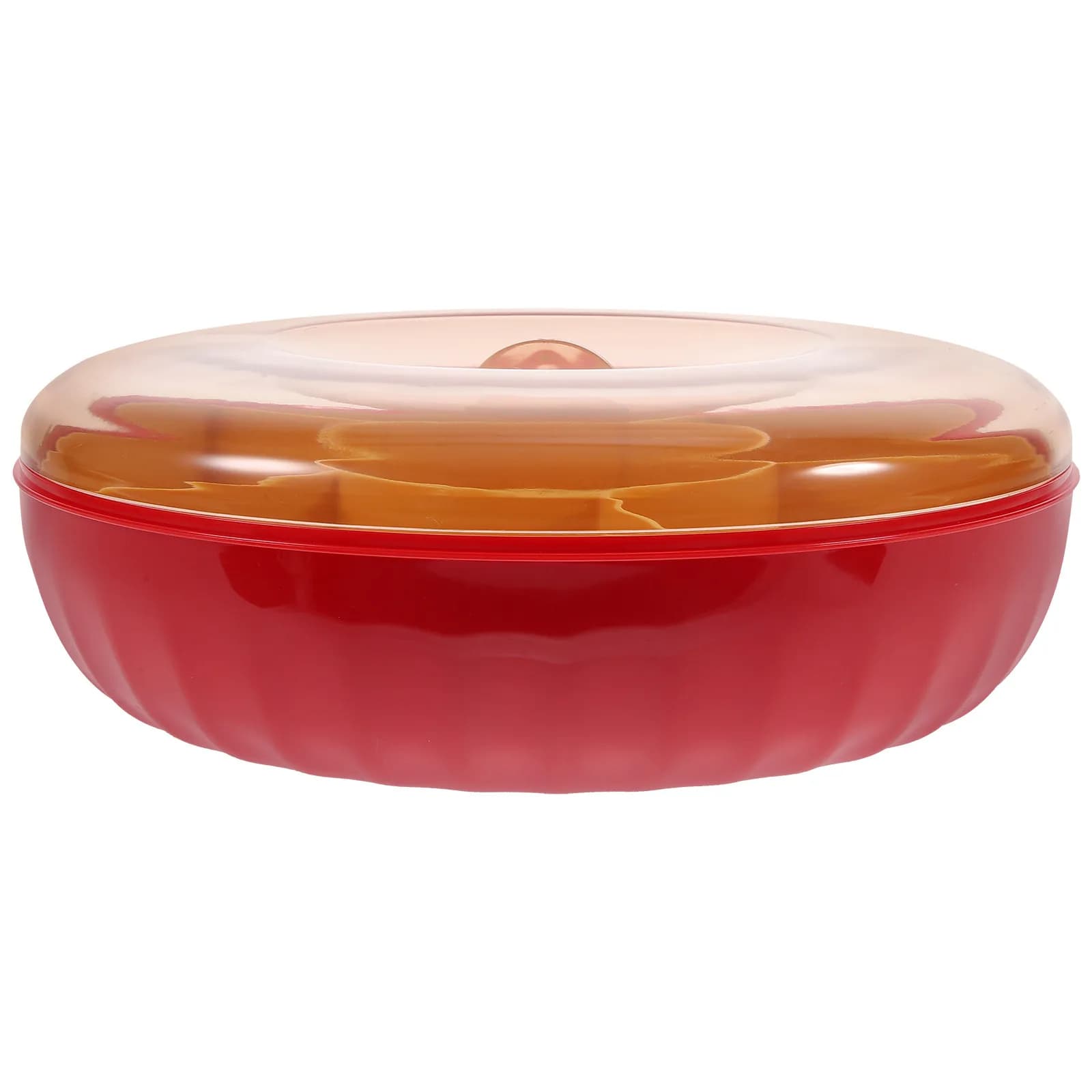 Snack Storage Box Divided PP Fruit Nut Candy Tray Large Capacity Lid Dried Fruit Holder Serving Plate for Party Kitchen Picnic