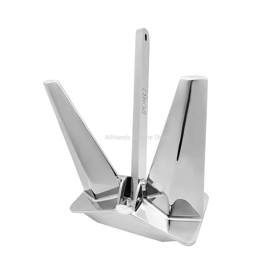 Marine Supplier Boat Anchor AISI316 12kg 15kg 20kg 25kg 30kg Stainless Steel Mirror Polished Pool Anchor For Sale